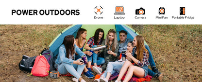 120W Portable Power Station 97.6Wh Power Bank with AC Outlet/USB C/LED Light for Outdoor Camping Home Use Van Life Adventure RV Daniel’s Outdoor Company
