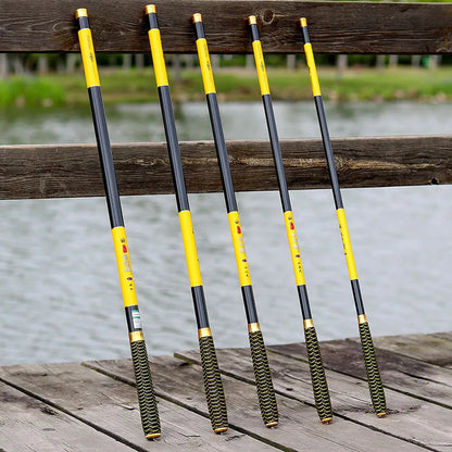 JOSBY Carp Telescopic Fishing Rod Carbon Fiber Feeder Ultralight Portable For Freshwater Stream Pole 2.7/3.6/4.5/5.4/6.3/7.2M
