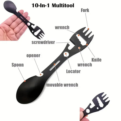 Outdoor Fork Spoon Versatile Outdoor Camping Tool Lightweight Fork Spoon Bottle Opener for Survival Tactical Utility for Easy Daniel’s Outdoor Company