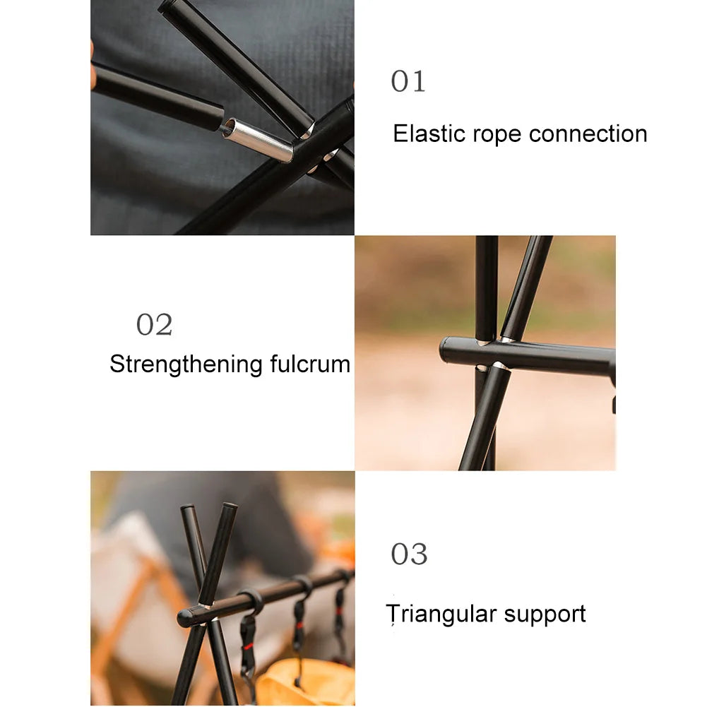 Foldable Camping Tripod Top Plate With Hanging Hole Camping Hanging Rack Top Plate High Strength Bending For BBQ Picnic Hiking Daniel’s Outdoor Company