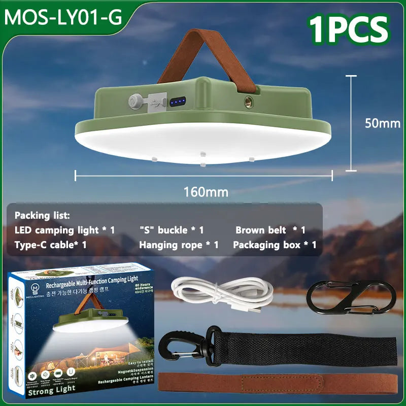MOSLIGHTING Solar Chargin Tent Strong Light with Magnet Zoom Portable Torch Camping lantern Work Maintenance Lighting 80W LED Daniel’s Outdoor Company