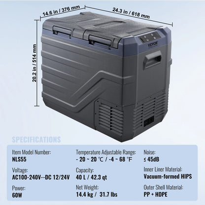 SucceBuy 8L to 75L Car Refrigerator Fridge Portable Icebox Single&Dual Zone w/Blue Tooth Temp Adjustable for Outdoor Camping RV Daniel’s Outdoor Company