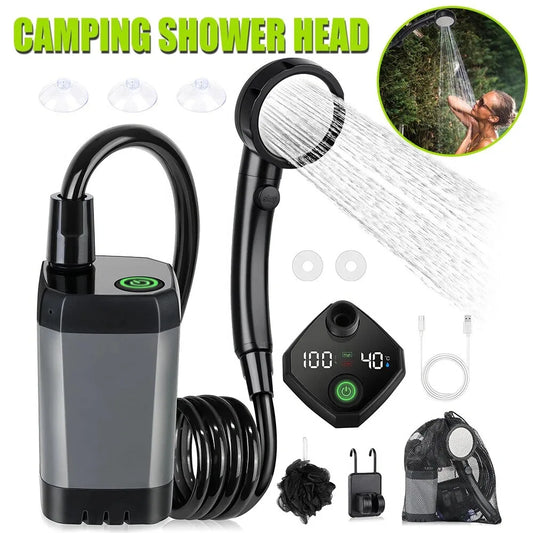 Portable Shower for Camping, 6000mAh Rechargeable Camping Shower, 4 Spray Modes Daniel’s Outdoor Company