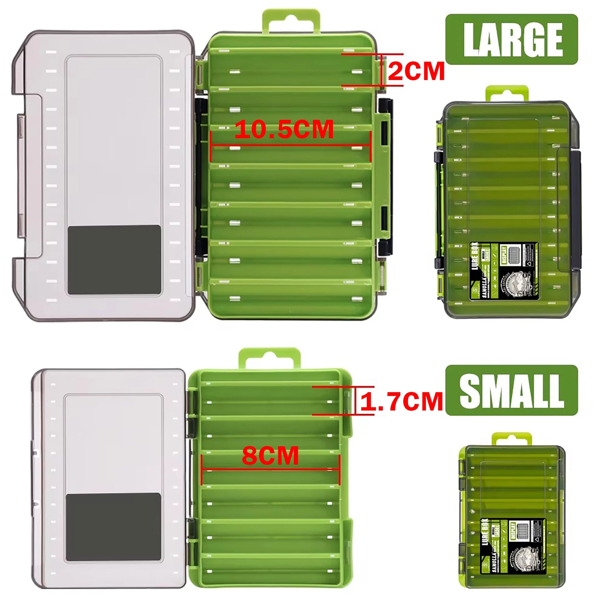 SAMOLLA Double-Sided Compact Tackle Box - Streamline Fishing with Durable, Versatile Organizer for Lures, Hooks, Baits Daniel’s Outdoor Company