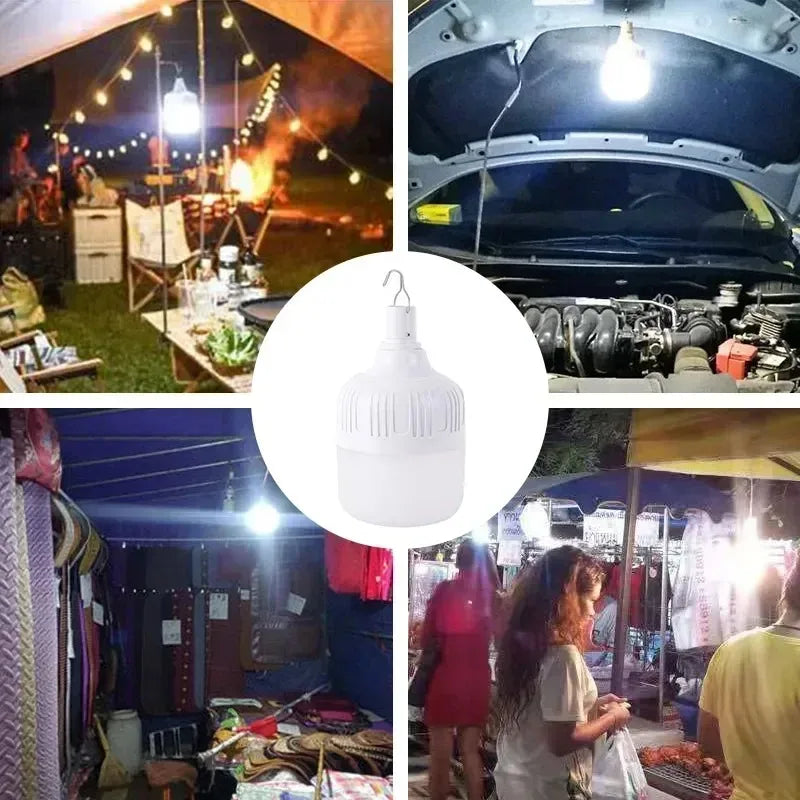 Portable Outdoor BBQ Camping Lights USB Rechargeable lamp LED Emergency Bulb Hook High Power Tents Lantern Night Lights Bulb Daniel’s Outdoor Company