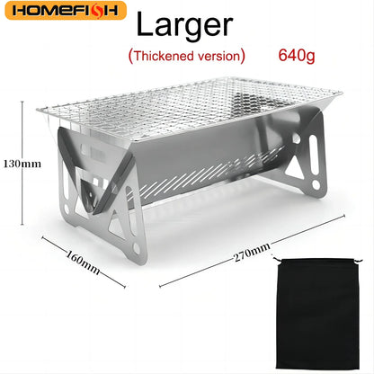 Barbecue Grill Heating Stores Multi-Function Camping BBQ Grill Rack Net Firewood Stove Stainless Steel BBQ Grill Daniel’s Outdoor Company