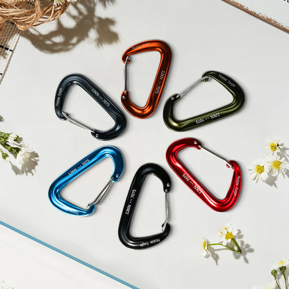 6PCS 12kN Aluminum D Ring Carabiners Heavy Duty Hook Lightweight Outdoor Camping Hiking Clips Buckle Set for Backpack Gear Daniel’s Outdoor Company
