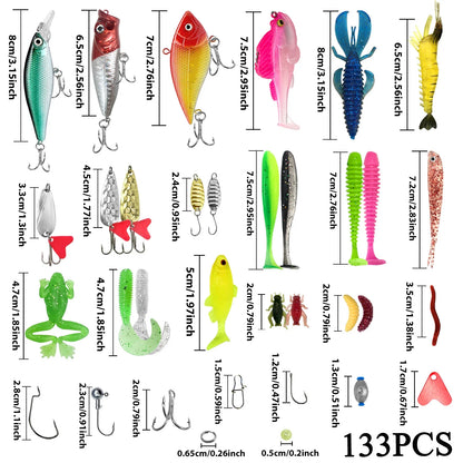 Fishing 83/133/193/239/409pcs Fishing Lure Kit For Trout/Pike/Bass Multi-Lure Fishing Set Layered Tackle Pro Gear Tackle Box Daniel’s Outdoor Company