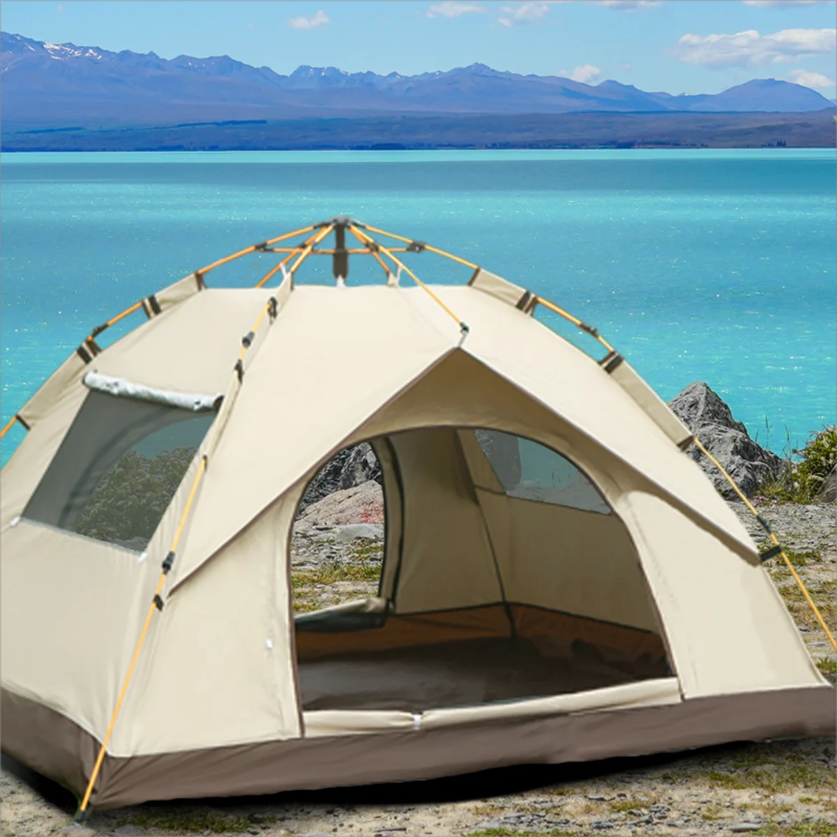 Outdoor shelter Sunshade Self-driving Travel Camping Tent Reactive outdoor Camping tent Two doors and two windows Daniel’s Outdoor Company