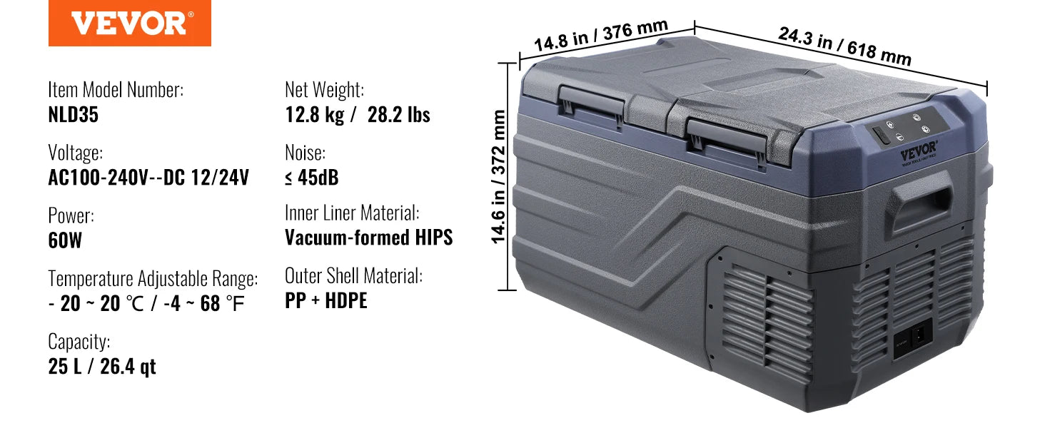 SucceBuy 8L to 75L Car Refrigerator Fridge Portable Icebox Single&Dual Zone w/Blue Tooth Temp Adjustable for Outdoor Camping RV Daniel’s Outdoor Company