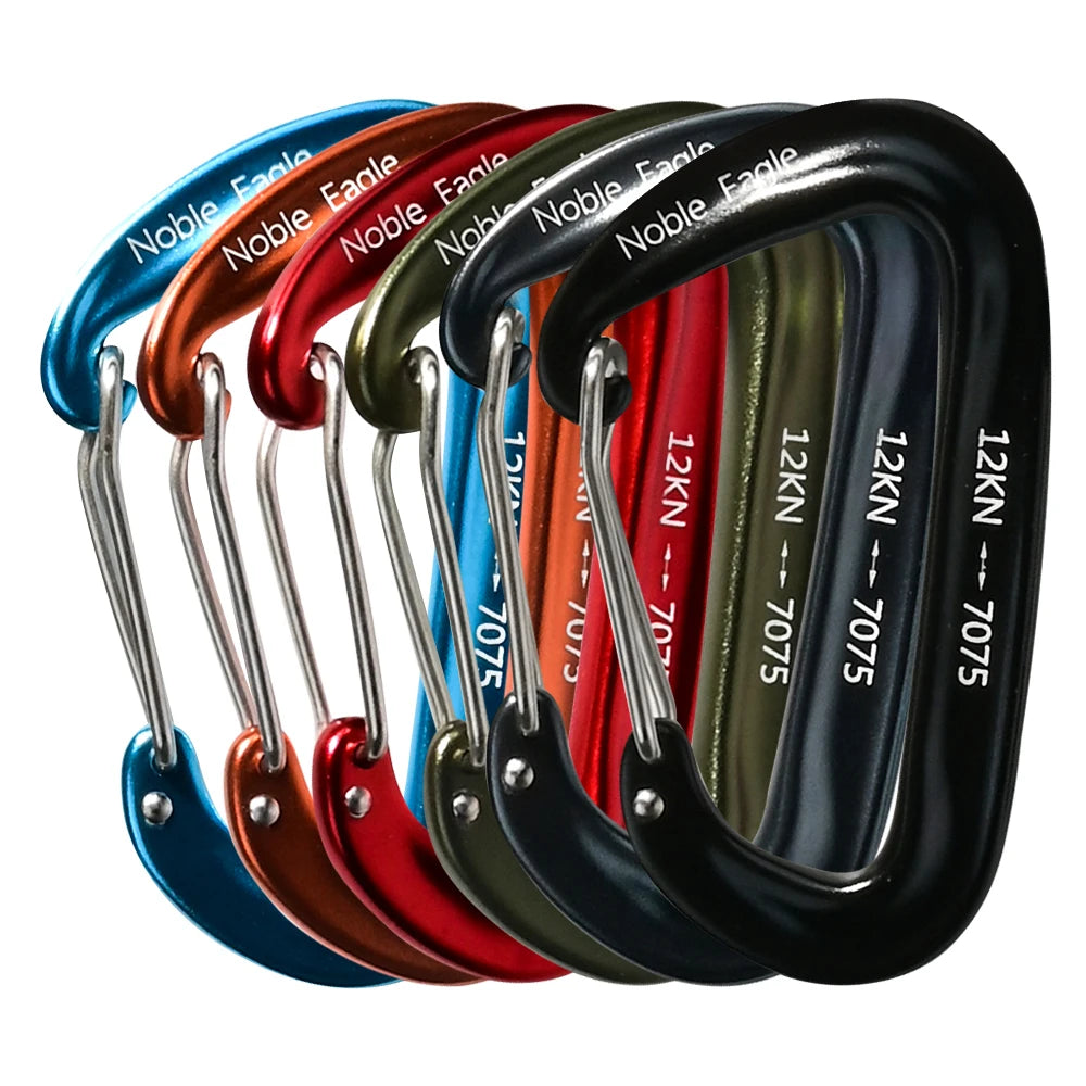 6PCS 12kN Aluminum D Ring Carabiners Heavy Duty Hook Lightweight Outdoor Camping Hiking Clips Buckle Set for Backpack Gear Daniel’s Outdoor Company