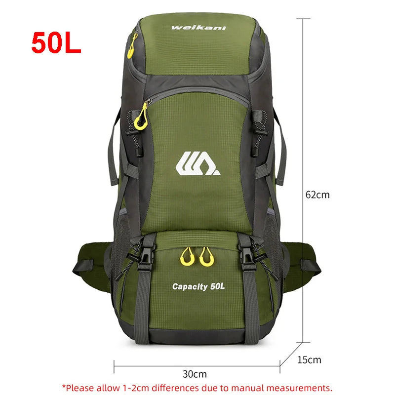 50L Travel Backpack Camping Men Large Hiking Bag Tourist Rucksack Waterproof Outdoor Sports Climbing Mountaineering Bag Luggage Daniel’s Outdoor Company