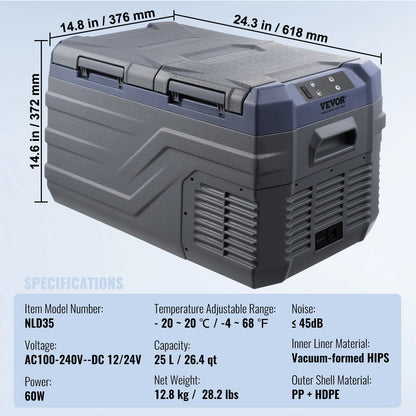 SucceBuy 8L to 75L Car Refrigerator Fridge Portable Icebox Single&Dual Zone w/Blue Tooth Temp Adjustable for Outdoor Camping RV Daniel’s Outdoor Company