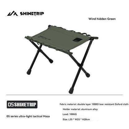 ShineTrip Outdoor 05 Series Mazza Ultra Light Folding Storage Aluminum Alloy Portable Folding Stool Mazza Daniel’s Outdoor Company
