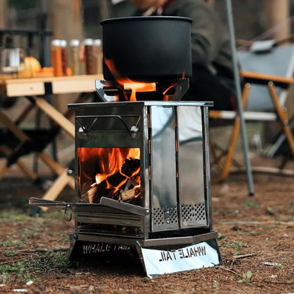 Camping Wood Burning Stove Portable Folding Camp Stove Collapsible Stove Campfire Stove for Outdoor Cooking Picnic Hiking BBQ Daniel’s Outdoor Company