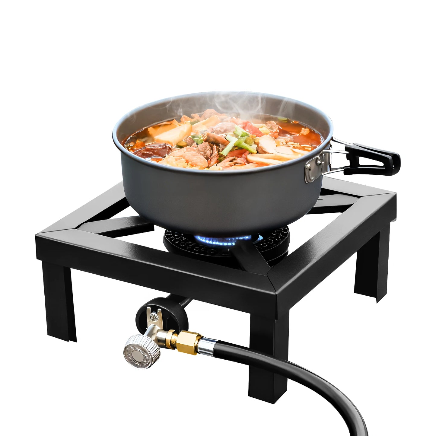 8000W Portable Double Burner Outdoor Gas Stove Propane Cooker with Adjustable 0-10Psi Regulator Hose for Patio Camping, BBQ Daniel’s Outdoor Company