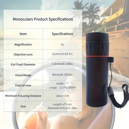 2026 2000X25 HD Monocular Telescope, Compact Portable for Travel, Hiking, Fishing, Camping, Stargazing, Concerts & Bird Watching Daniel’s Outdoor Company