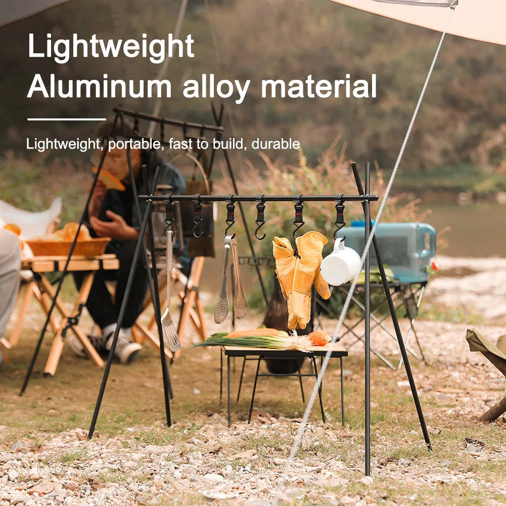 Foldable Camping Tripod Top Plate With Hanging Hole Camping Hanging Rack Top Plate High Strength Bending For BBQ Picnic Hiking Daniel’s Outdoor Company