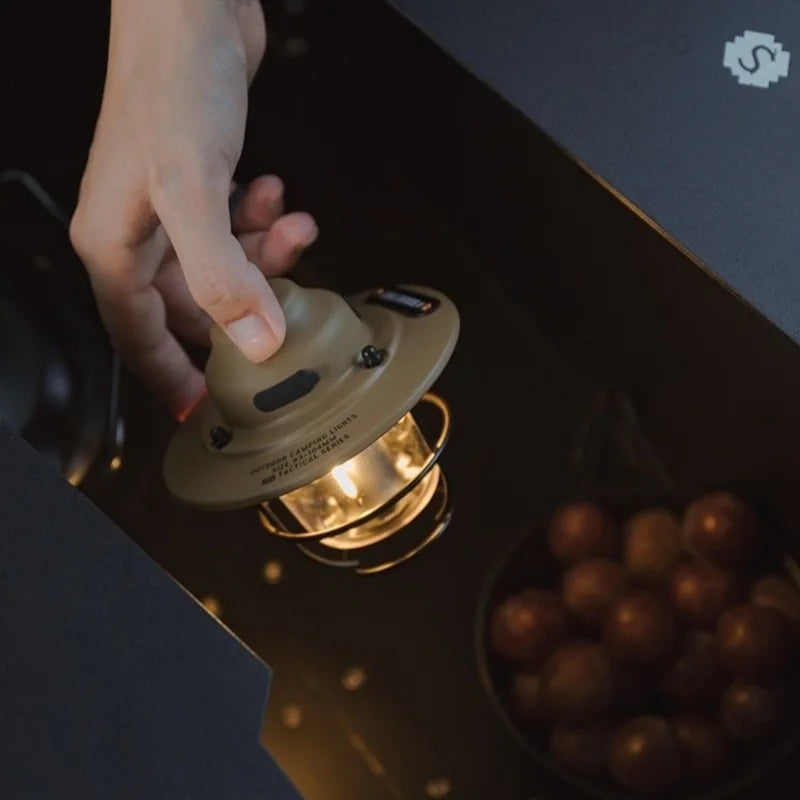 Shine Trip Outdoor Retro Smalldroplight, Campsite Lamp, Atmosphere Lamp, USB Charging Tent Light, LED Camping Hangling Lamp Daniel’s Outdoor Company