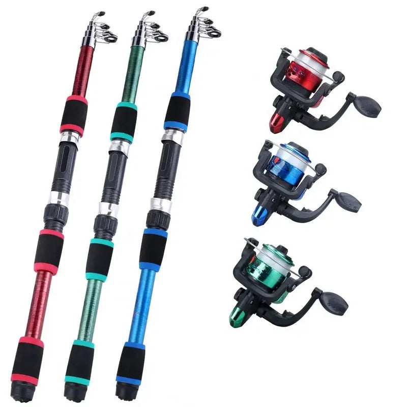 Fishing Pole Set Full Kits With Telescopic Fishing Rod And Spinning Reel Baits Hooks Travel Pole Set Daniel’s Outdoor Company