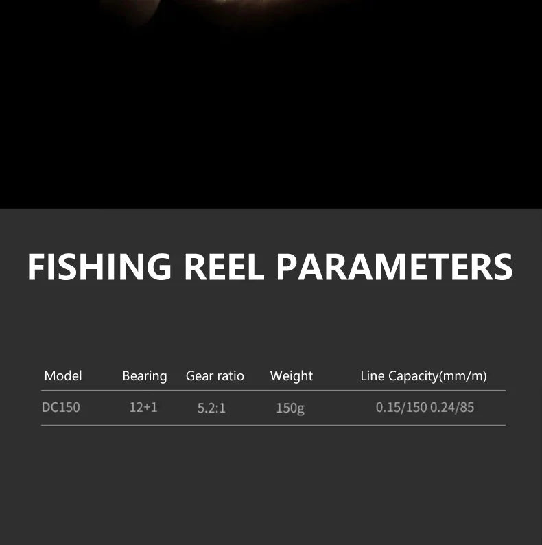 Mini DC150 Series Super Powerful 12+1BB Spinning Fishing Reel 5.2:1 Gear Ratio Metal Mini Durable Fishing Coil baitcasting reel Daniel’s Outdoor Company