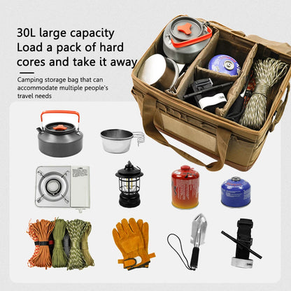30L Camping Cooking Utensil Organizer Large Capacity Car Trunk Storage Bag Detachable Multifunctional Camping Stove Storage Case Daniel’s Outdoor Company
