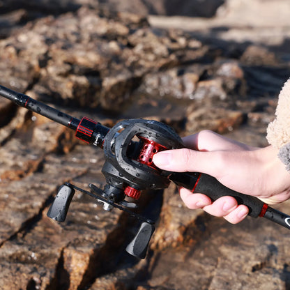 Sougayilang 1.8~2.1m Carbon Fiber Casting Rod and 7.2:1 Gear Ratio Baitcasting Reel Fishing Rod Reel Set Max Drag 10kg for Bass Daniel’s Outdoor Company
