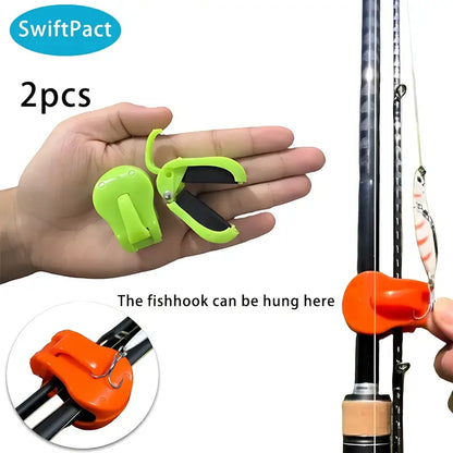 Quick Attach Fishing Rod Clip Tool Free One Hand Holder For 2 Piece Freshwater Rods Secure Locking Tackle Box Organizer 2Pcs Daniel’s Outdoor Company