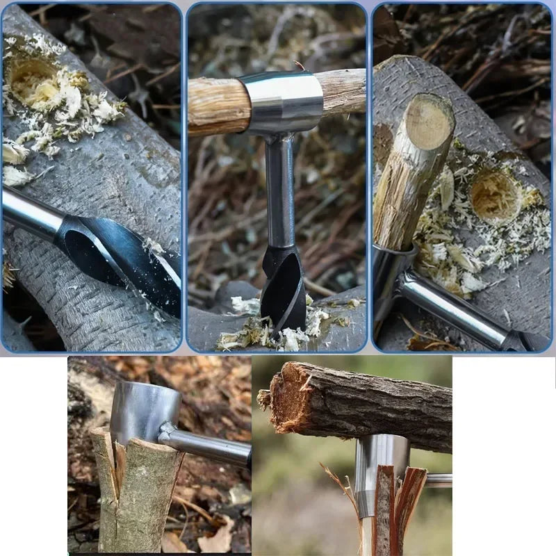 Auger Wrench Outdoor Survival Hand Drill Survival Gear Tool Sports Jungle Crafts Camping Bushcraft Accessories Daniel’s Outdoor Company