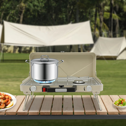 Camping Stove, 2-Burner Camping Stove, Portable Camping Stove for Outdoor Camping, Picnics, Hiking, Caravans, Motorhomes Daniel’s Outdoor Company