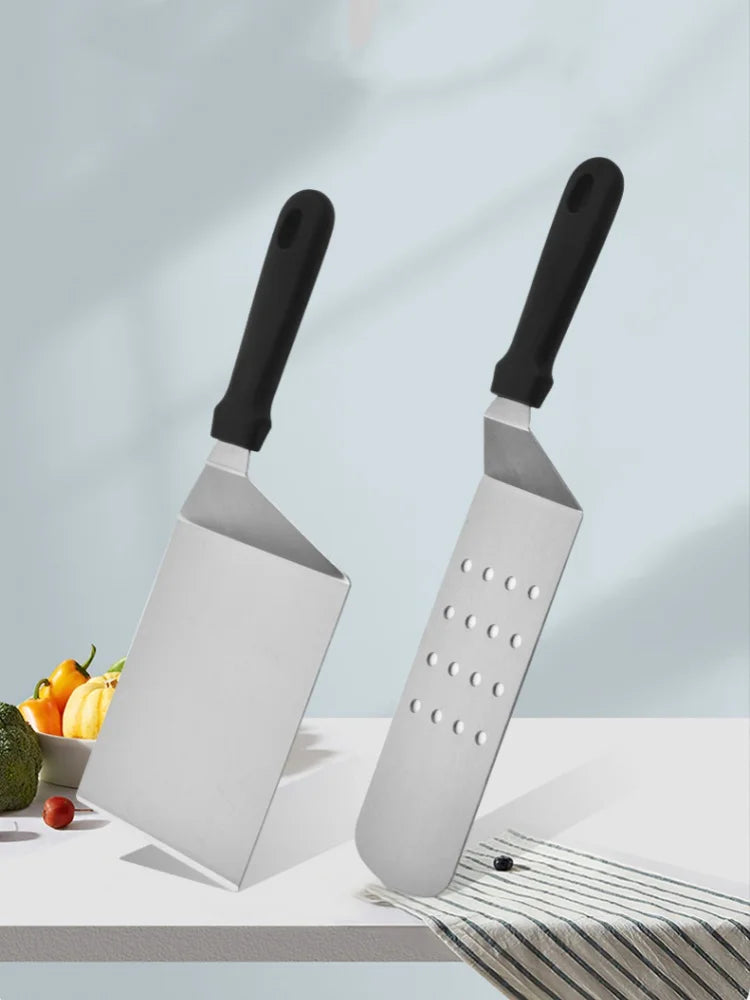 Kitchen Stainless Steel Scraper Cooking Spatula Barbecue Spatula Plate Barbecue Spatula Hamburger Spatula Cooking Utensils Daniel’s Outdoor Company