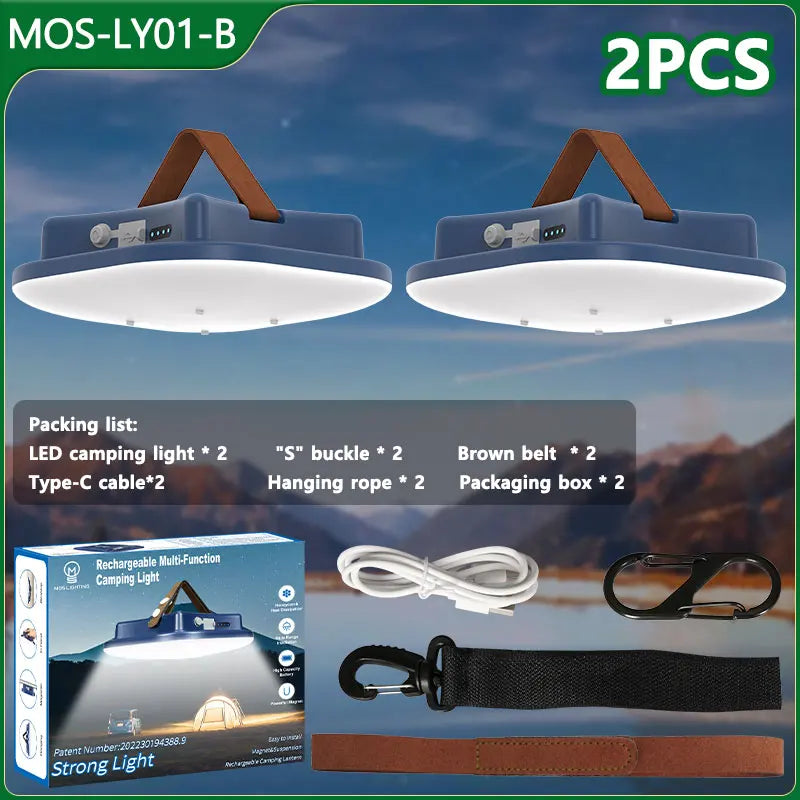 MOSLIGHTING Solar Chargin Tent Strong Light with Magnet Zoom Portable Torch Camping lantern Work Maintenance Lighting 80W LED Daniel’s Outdoor Company