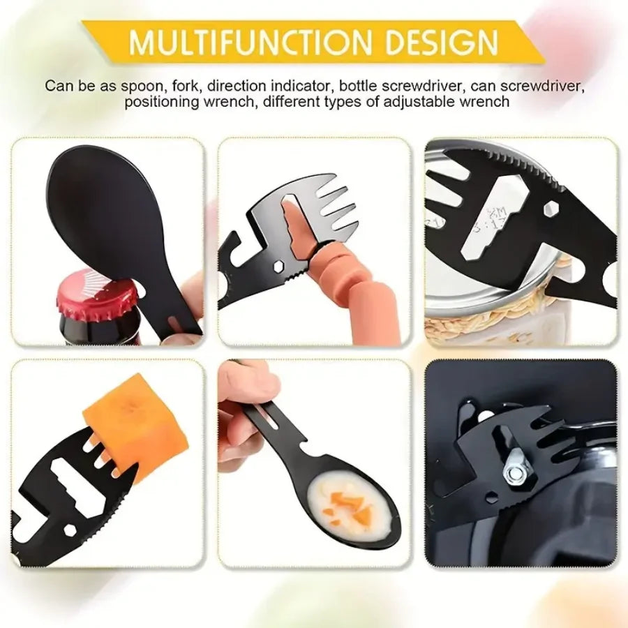 Outdoor Fork Spoon Versatile Outdoor Camping Tool Lightweight Fork Spoon Bottle Opener for Survival Tactical Utility for Easy Daniel’s Outdoor Company