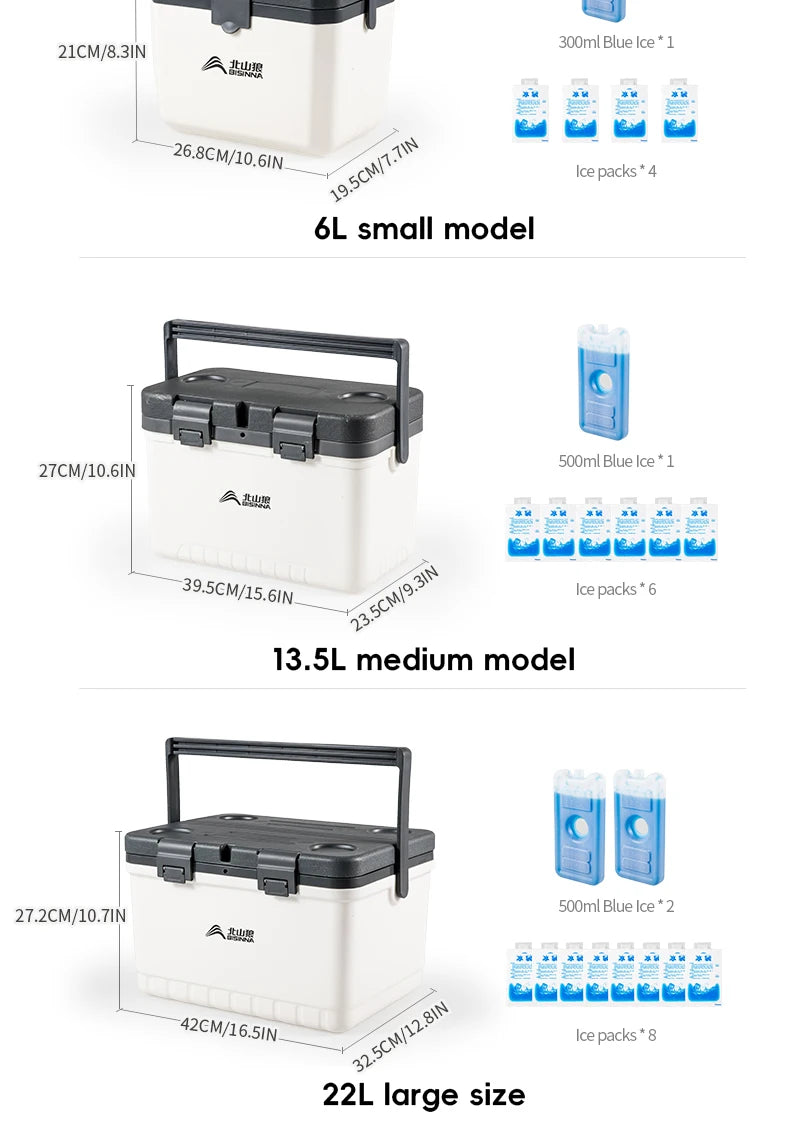 BISINNA Camping Ice Box Large Capacity Car Refrigerator Portable Cooler Box Outdoor Beach Fishing Picnic Barbecue Ice Bucket Daniel’s Outdoor Company