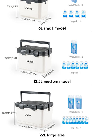 BISINNA Camping Ice Box Large Capacity Car Refrigerator Portable Cooler Box Outdoor Beach Fishing Picnic Barbecue Ice Bucket Daniel’s Outdoor Company