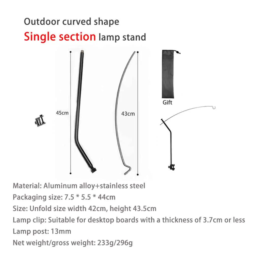 TARKA Camping Lantern Stand Light Holder Ultralight 360° Adjustment Tabletop Light Stand Universal Desktop Lighting Hanging Rack Daniel’s Outdoor Company