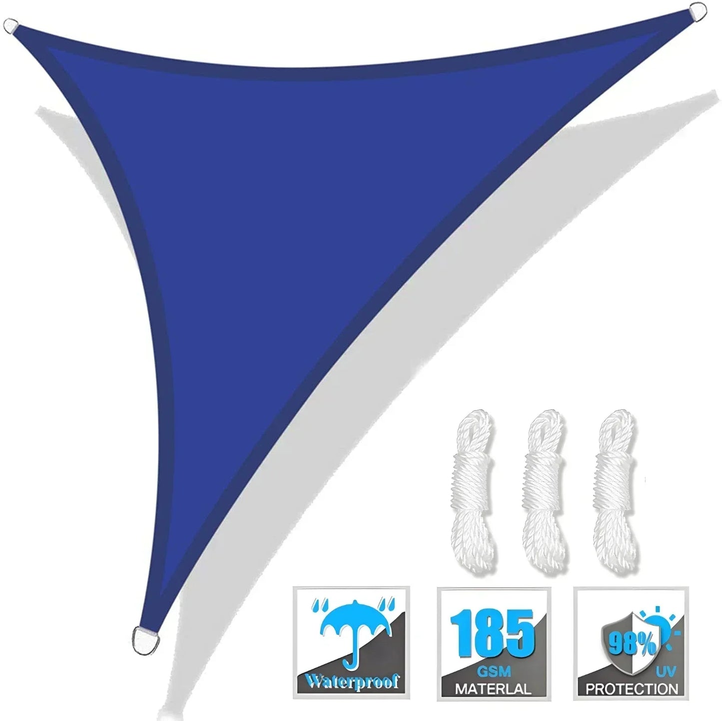 Triangle Sun Shade Sail Canopy UV Block Sunshade Sails Sunscreen for Outdoor Patio Garden Backyard Awning Sunsail with Free Rope Daniel’s Outdoor Company
