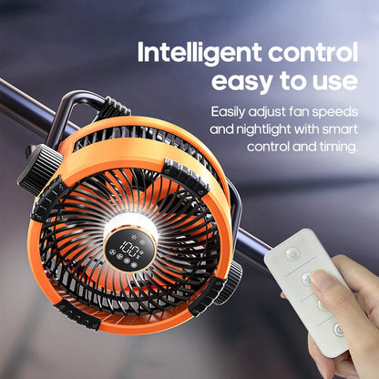 Portable 6 in 1 Outdoor Camping Fan 20000mAh Rechargeable Wireless Tent Ceiling Fan 4 Speed Adjustment LED Lighting Power Bank Daniel’s Outdoor Company