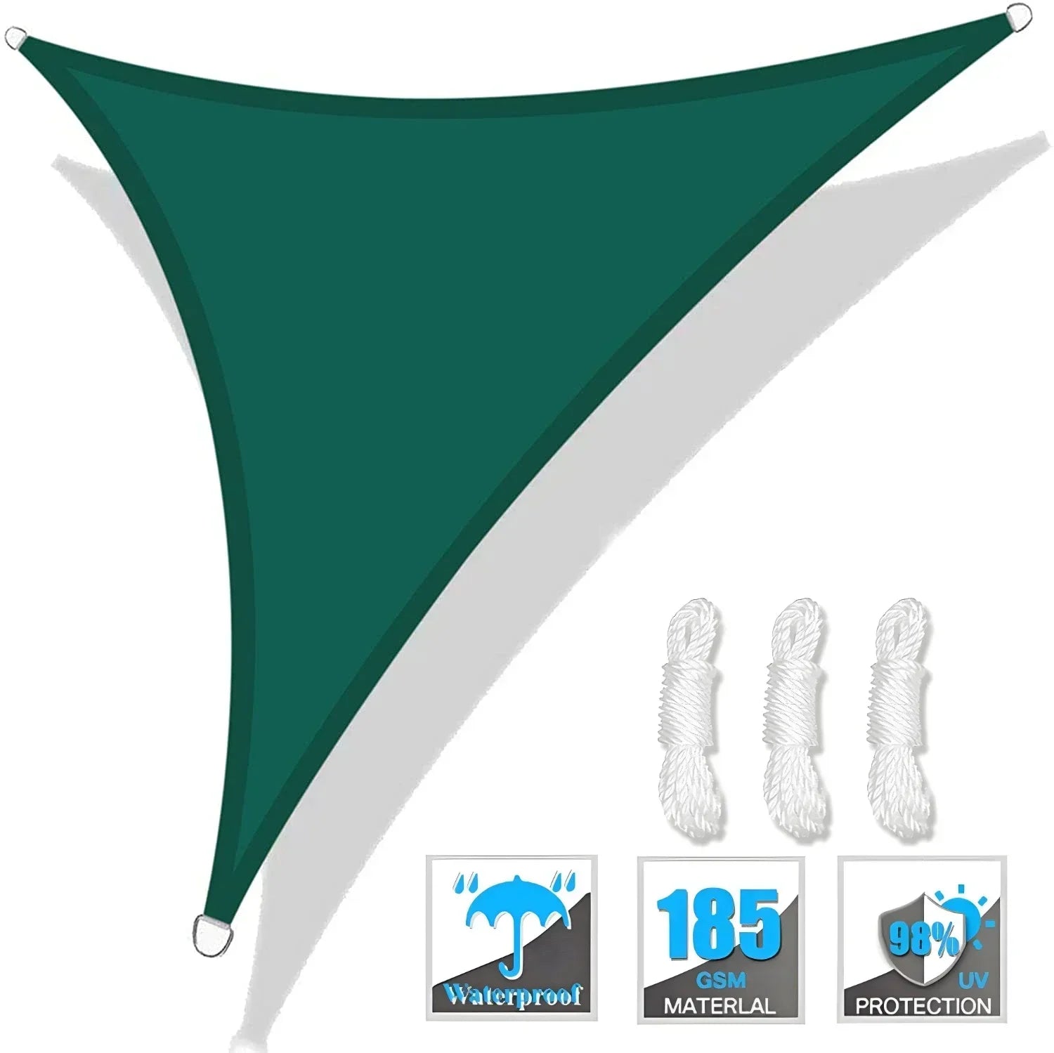 Triangle Sun Shade Sail Canopy UV Block Sunshade Sails Sunscreen for Outdoor Patio Garden Backyard Awning Sunsail with Free Rope Daniel’s Outdoor Company