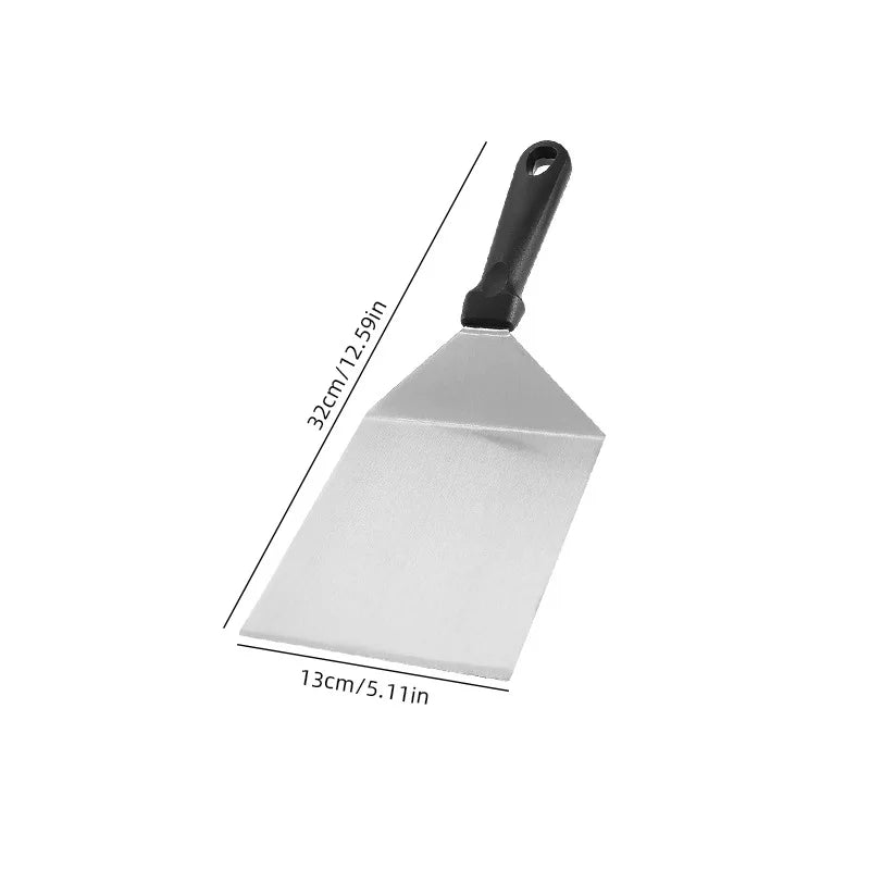 Kitchen Stainless Steel Scraper Cooking Spatula Barbecue Spatula Plate Barbecue Spatula Hamburger Spatula Cooking Utensils Daniel’s Outdoor Company