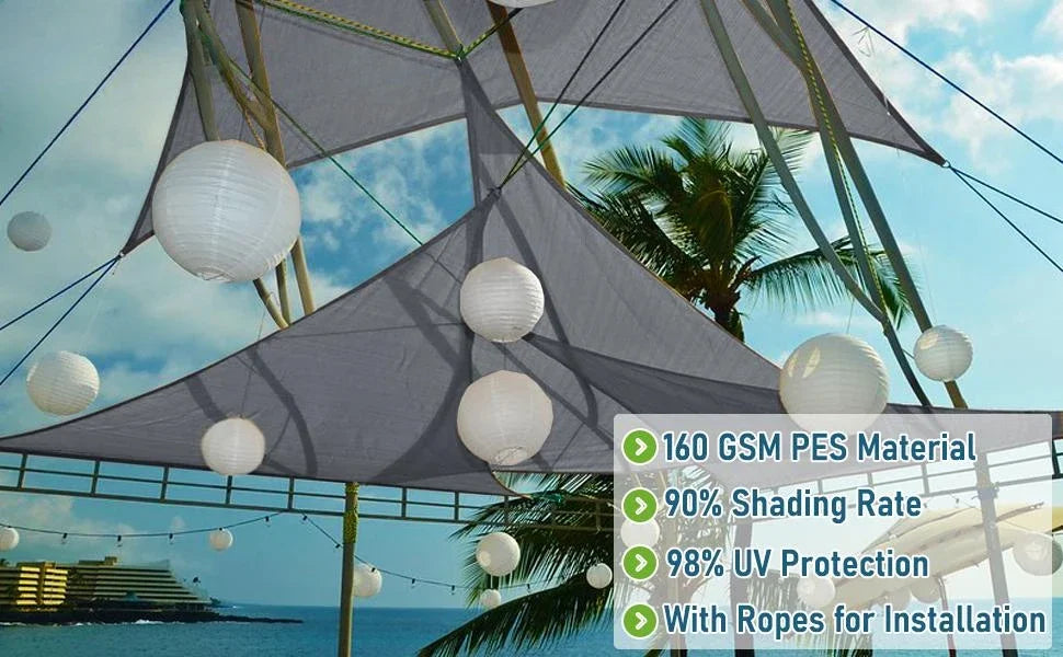 Triangle Sun Shade Sail Canopy UV Block Sunshade Sails Sunscreen for Outdoor Patio Garden Backyard Awning Sunsail with Free Rope Daniel’s Outdoor Company
