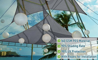 Triangle Sun Shade Sail Canopy UV Block Sunshade Sails Sunscreen for Outdoor Patio Garden Backyard Awning Sunsail with Free Rope Daniel’s Outdoor Company