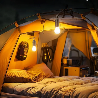 Solar Camping Lamp Bulbs Outdoor USB Charging Solar Powerd Hanging Lights Portable Tent Light Waterproof for Camping BBQ Decor Daniel’s Outdoor Company