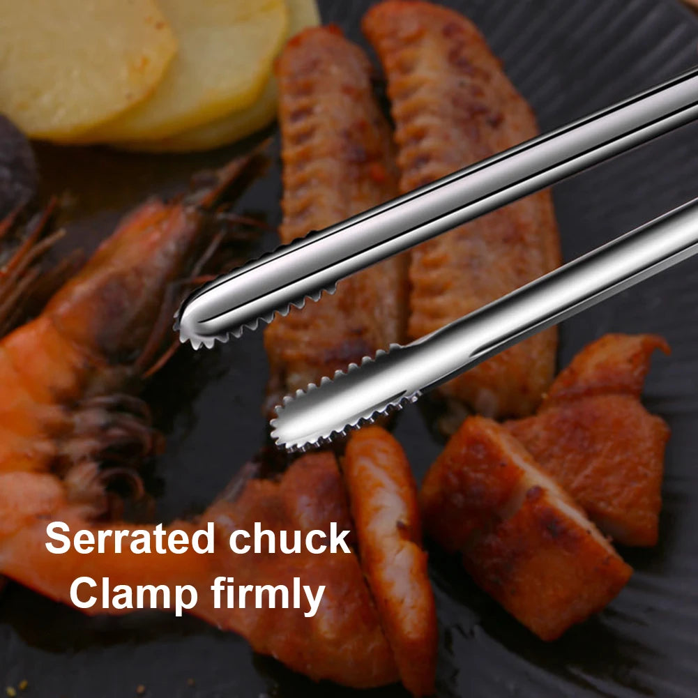 Grill Tongs Stainless Steel Food Tongs Metal Kitchen Tweezers Cooking Utensils for Salad Fish Steak Barbecue Buffet Daniel’s Outdoor Company