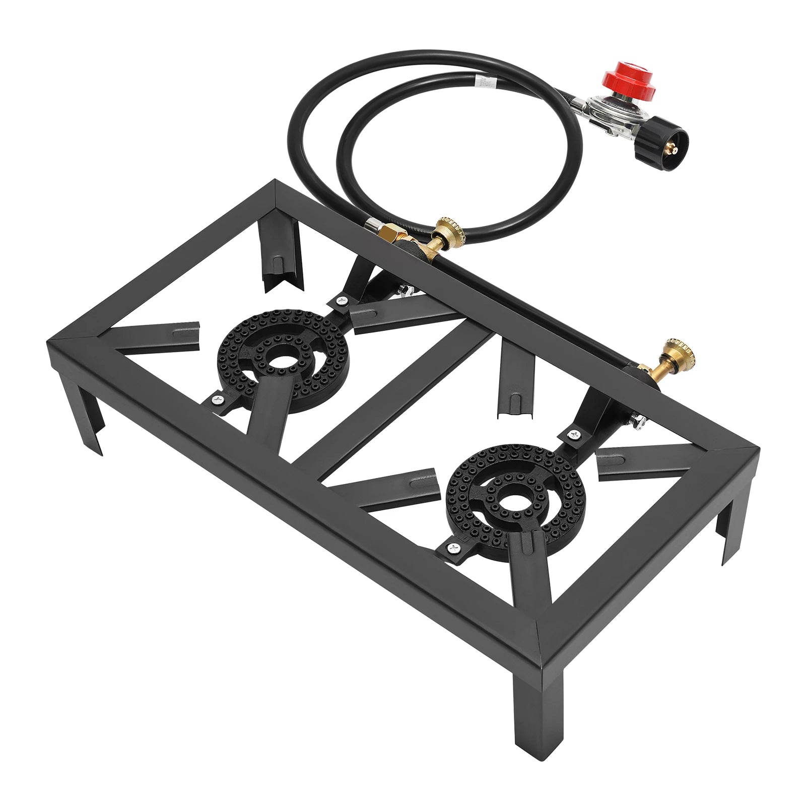 8000W Portable Double Burner Outdoor Gas Stove Propane Cooker with Adjustable 0-10Psi Regulator Hose for Patio Camping, BBQ Daniel’s Outdoor Company