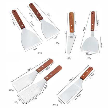 Stainless Steel Spatula and Grill Scraper Non Stick Durable Barbecue Cooking Tools Pizza Shovel Pancake Beef BBQ Utensils Daniel’s Outdoor Company