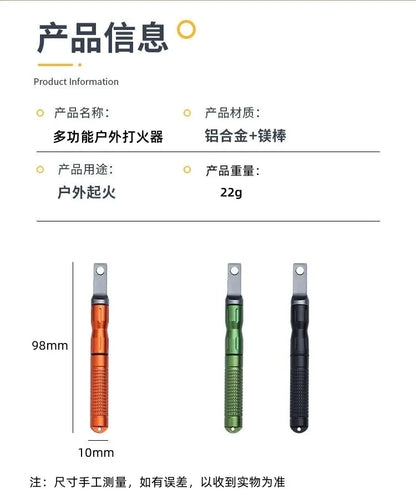 New Waterproof Portable Flint Emergency Fire Starter Multifunctional Outdoor Camping Fire Rod Tool for Survival Equipment Daniel’s Outdoor Company