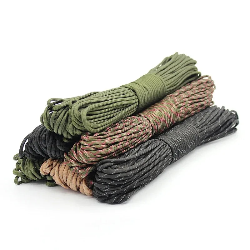 7-Cores 550 Paracord Rope 5 15 30 M Dia.4mm Cord For Outdoor Camping Survival Lanyard Parachute Hiking Tent Accessories Daniel’s Outdoor Company