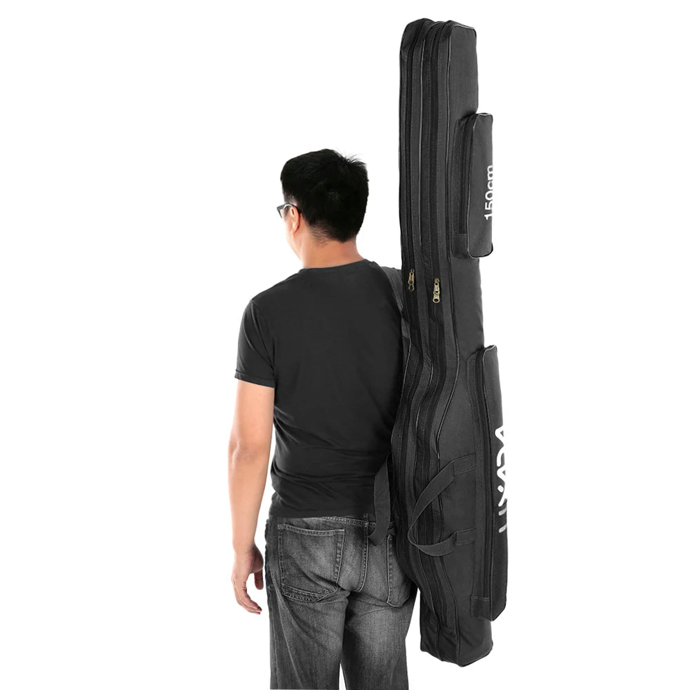 Lixada 100/130/150cm Fishing Bag Portable Folding Fishing Rod Reel Bag Fishing Tackle Carry Case Carrier Bag backpack fishing Daniel’s Outdoor Company