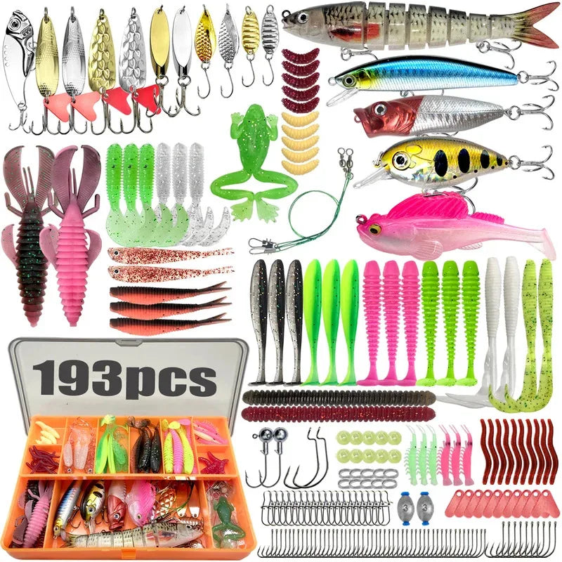 Fishing 83/133/193/239/409pcs Fishing Lure Kit For Trout/Pike/Bass Multi-Lure Fishing Set Layered Tackle Pro Gear Tackle Box Daniel’s Outdoor Company